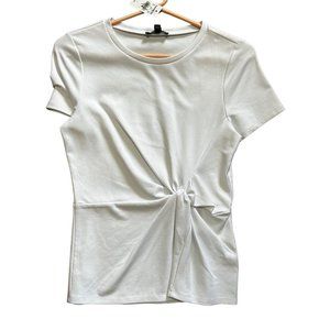 NWT Express white crewneck, short sleeve shirt, woman’s size small, 1503